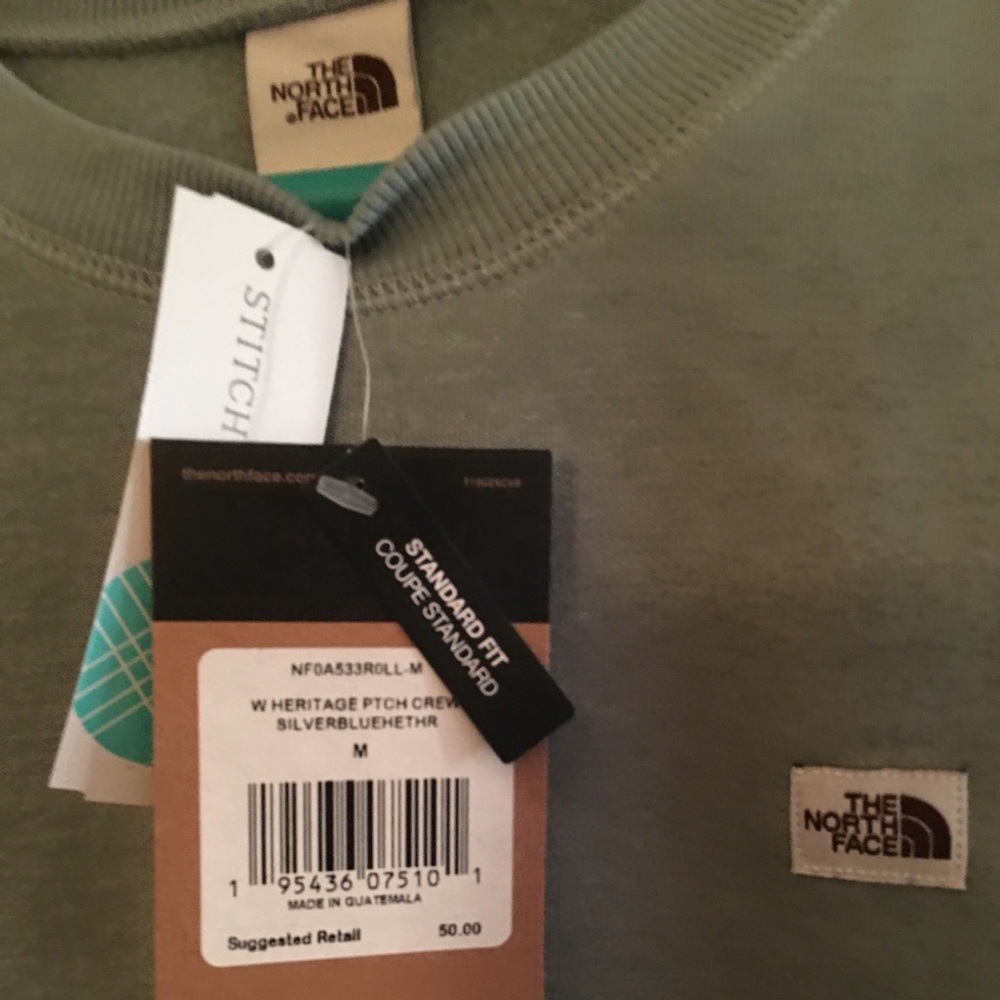 The north face sweatshirt  color mint size Medium Brand new with tags!